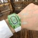 Swiss Quality Replica Richard Mille RM07-02 Green Transparent Diamond Dial Watch White Rubber Band(5)_th.jpg